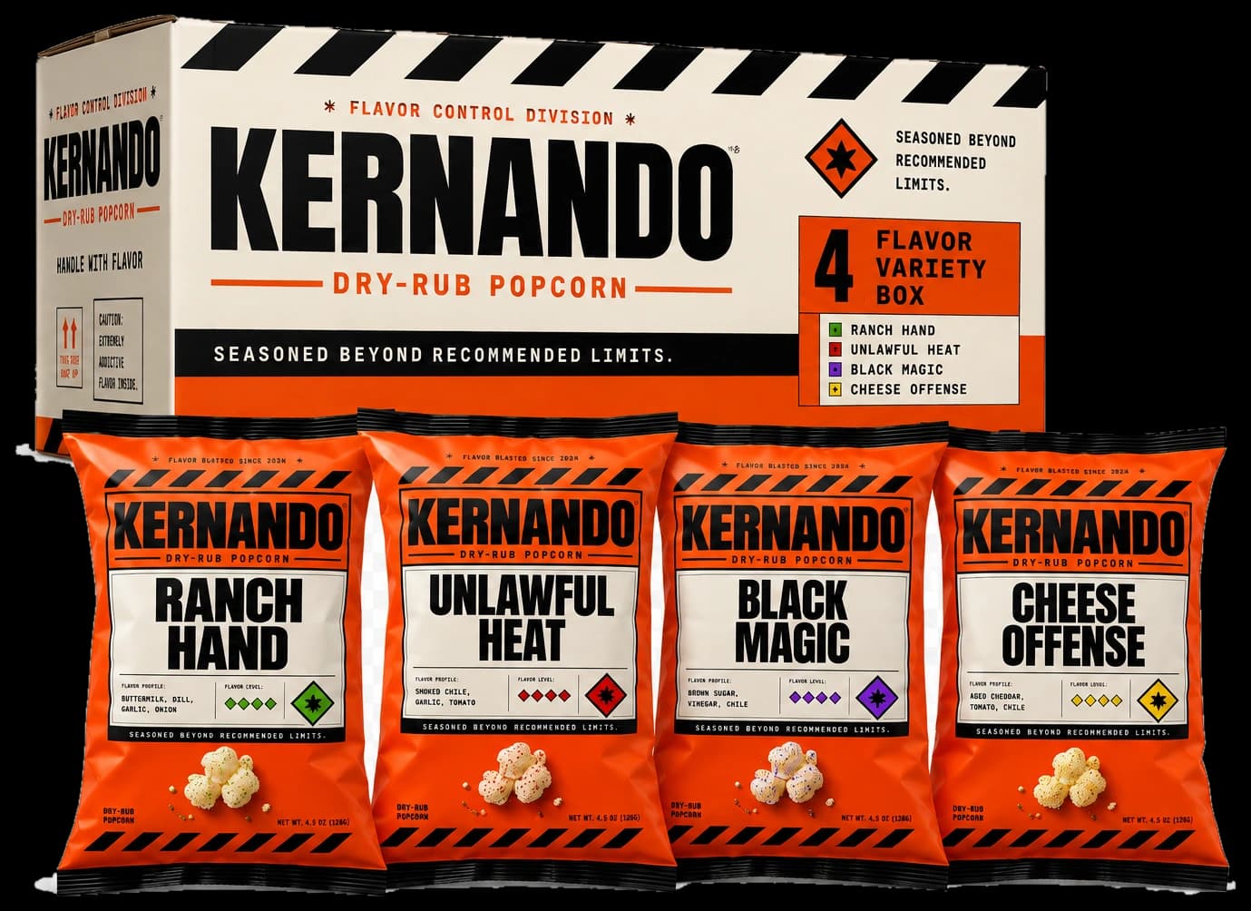 Variety Box — Kernando dry-rub popcorn box